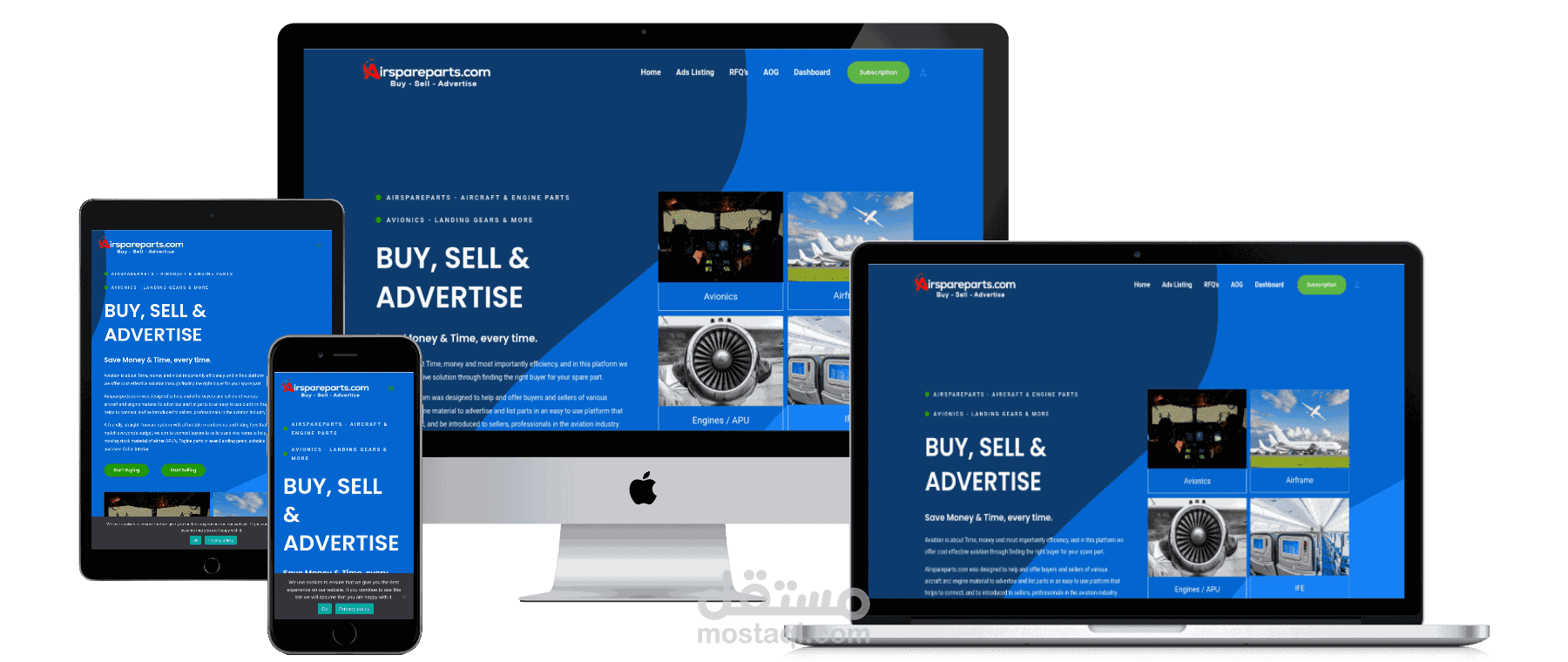 موقع لقطع غيار الطائرات المدنيه