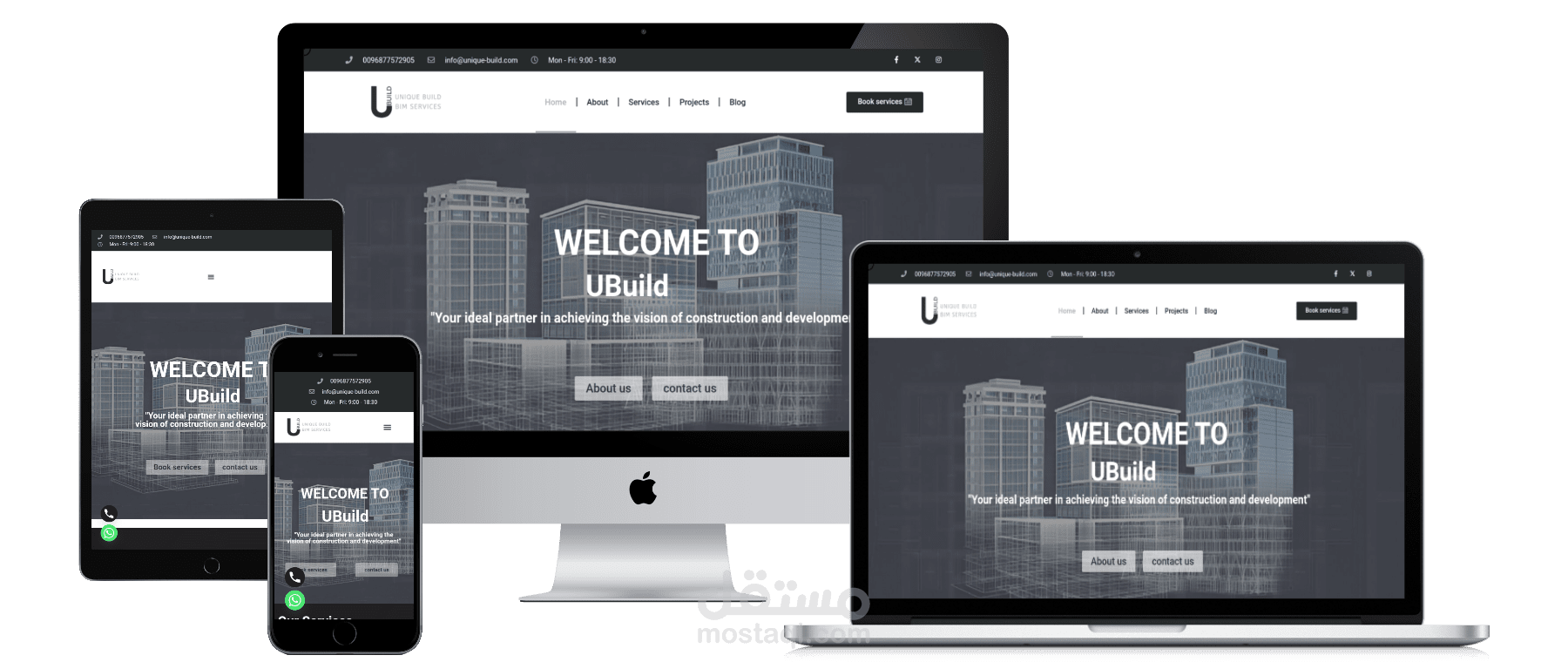 موقع شركة البناء الفريد