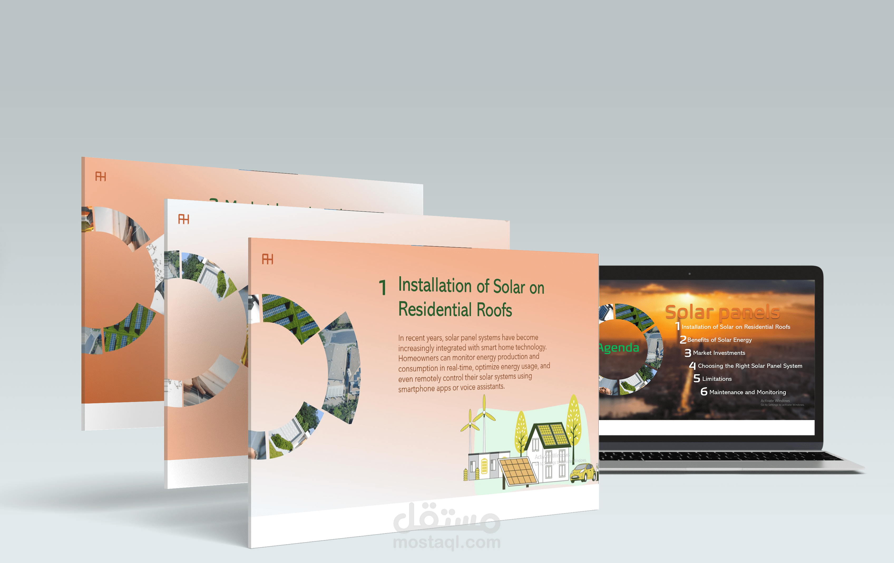 عرض تقديمي جذاب عن الواح الطاقة الشمسية