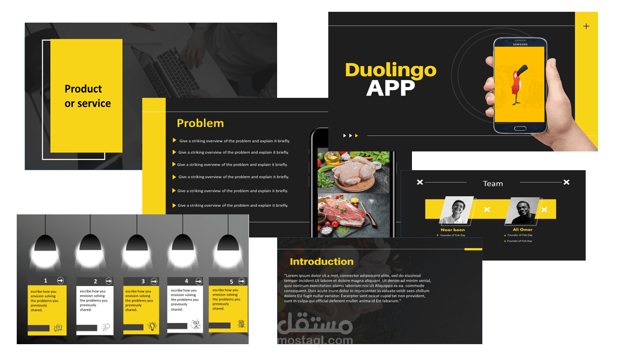 اعداد بروبوينت احترافي (Pitch Deck )