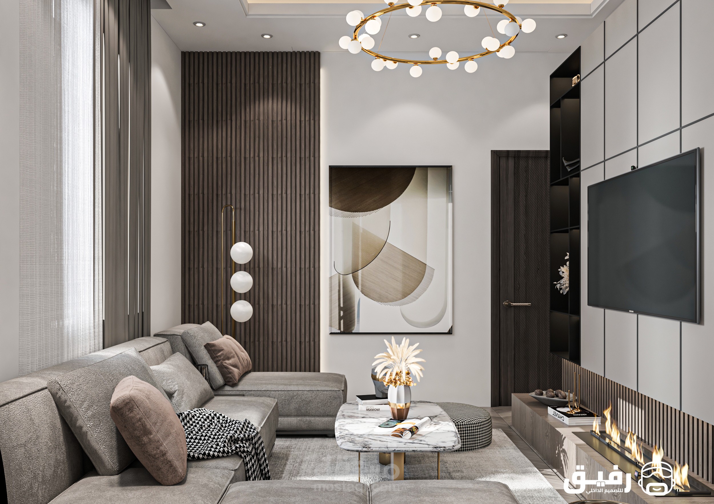 تصميم وتنفيذ غرفه جلوس