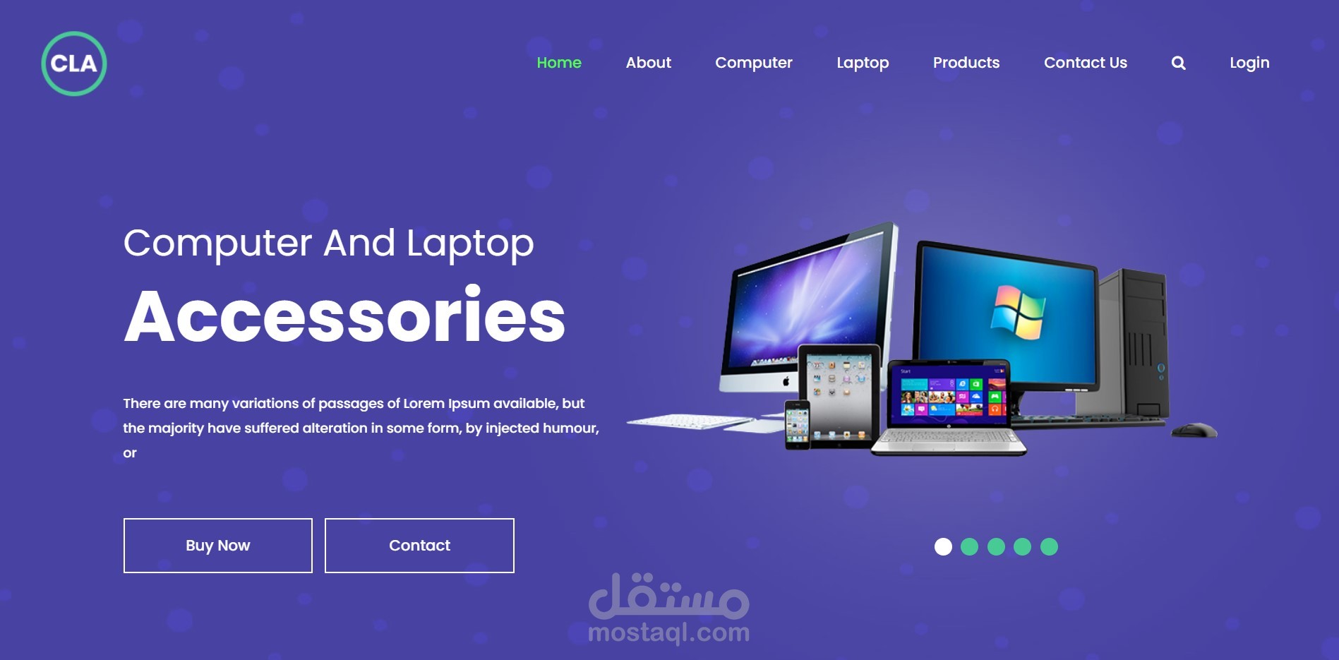 موقع الكترونى لبيع اجهزة الكمبيوتر والاكسسوارات الخاصه بيها