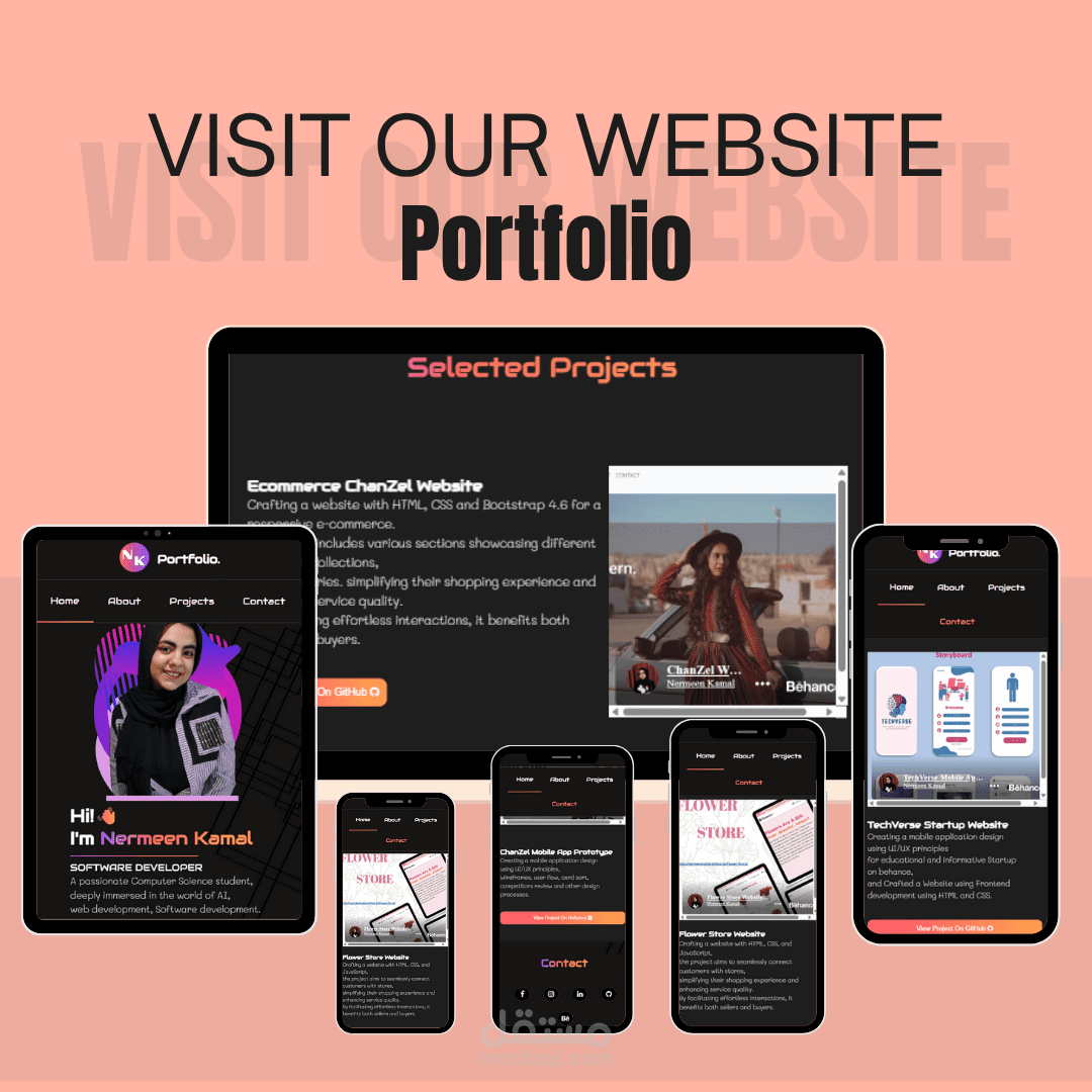 Portfolio - موقع تعريفي