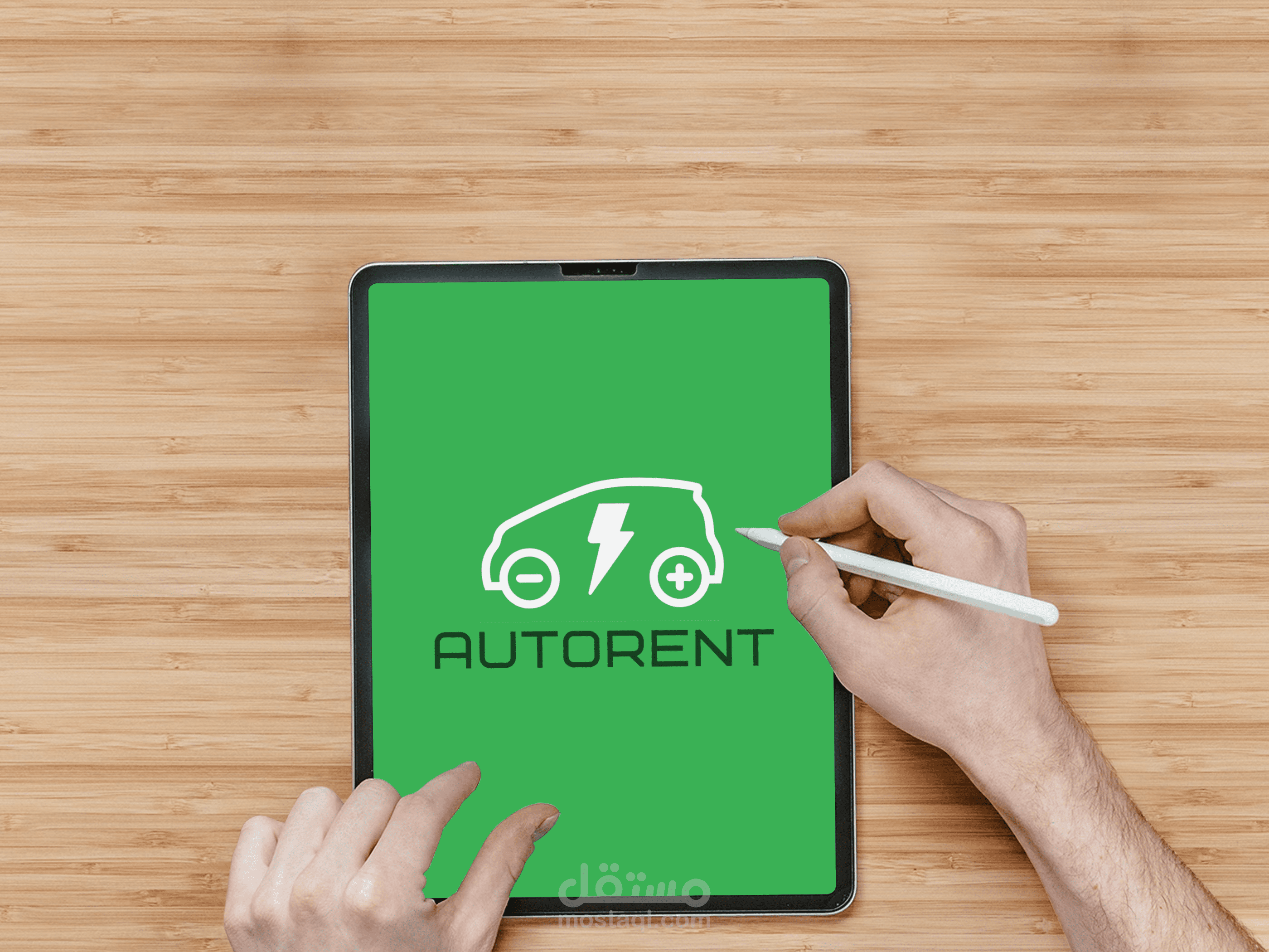 تصميم لوجو احترافي لتطبيق تأجير سيارات كهربائية