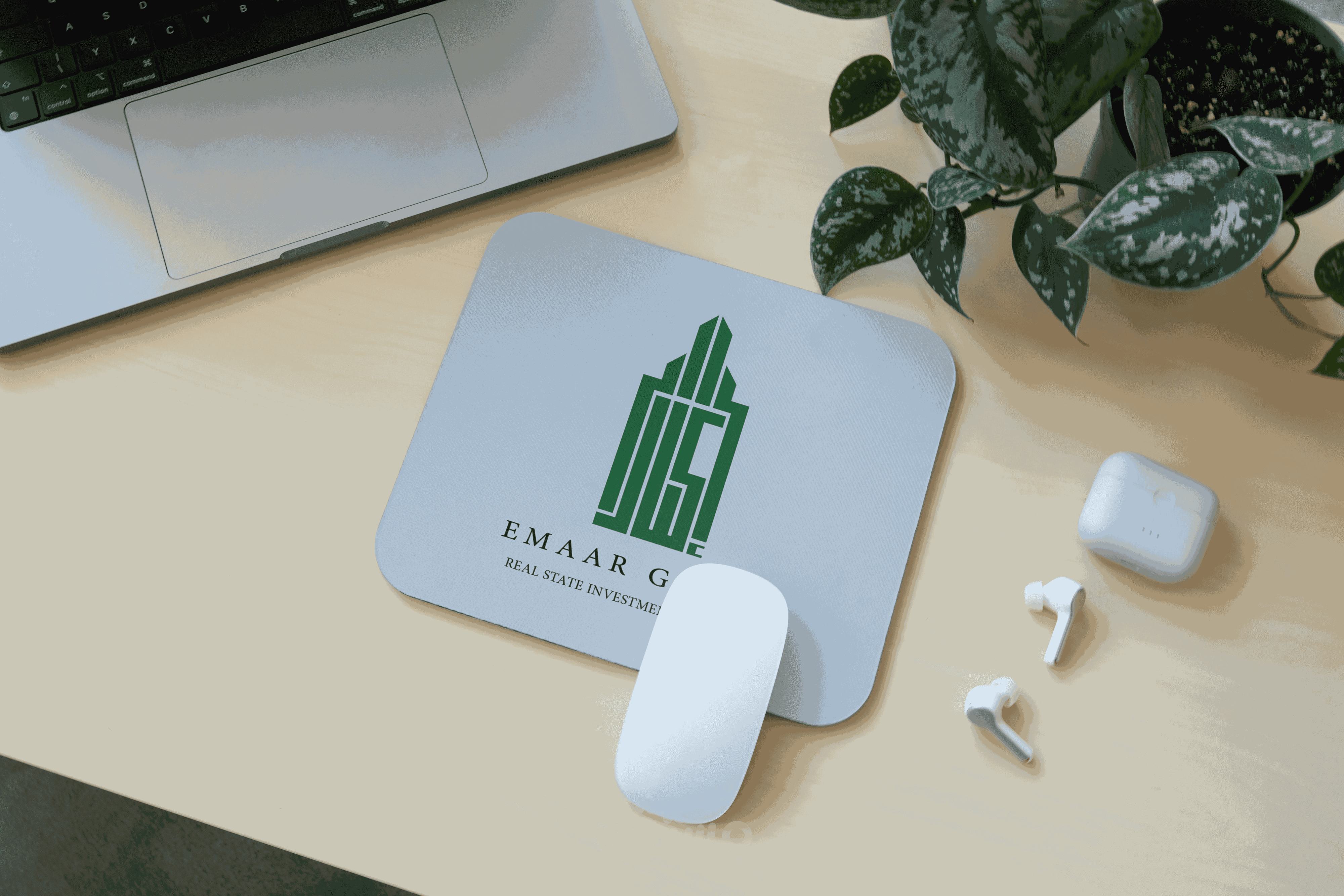 تصميم لوجو وهوية بصرية لشركة عقارات باسم "اعمار"