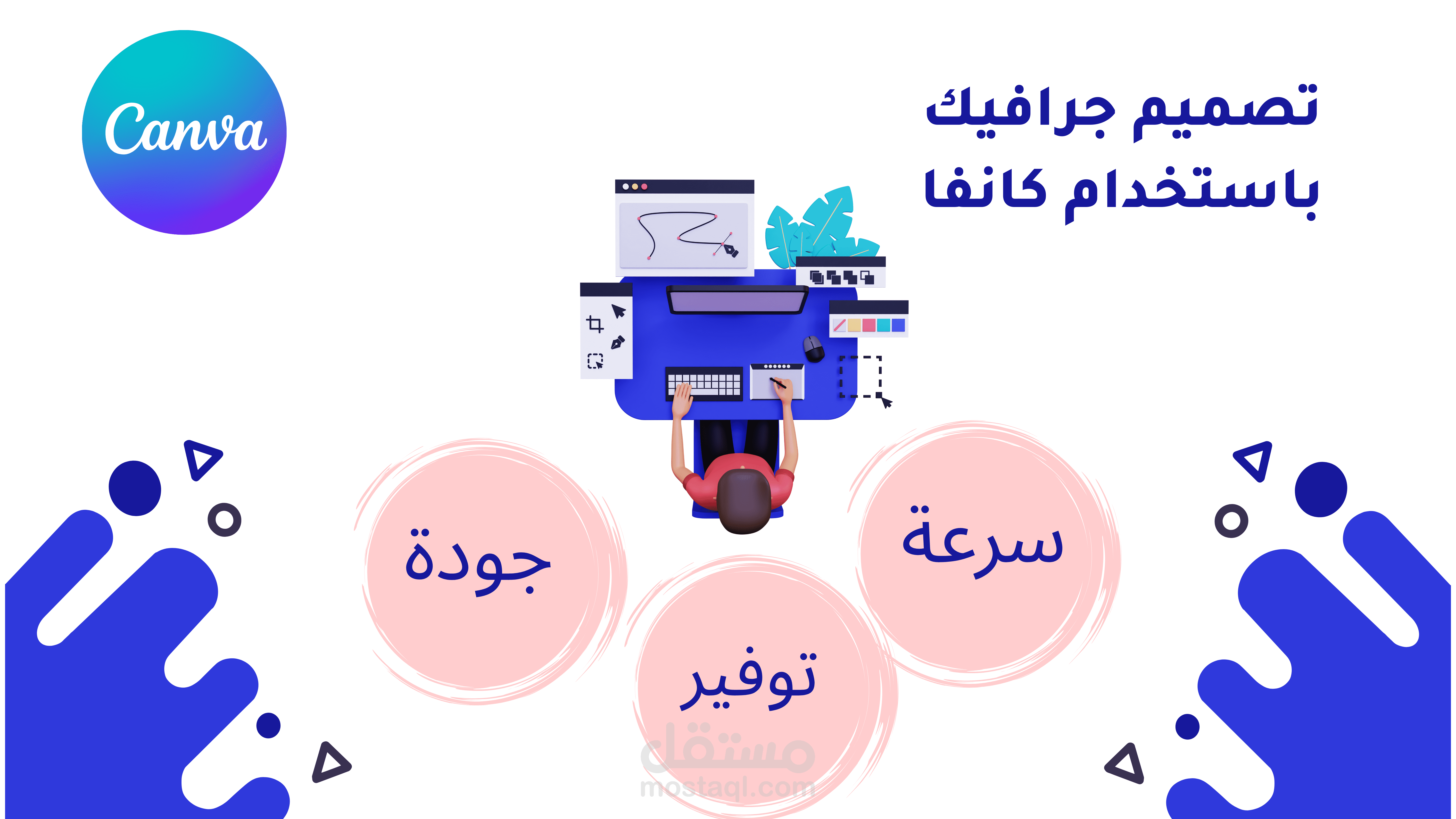 التصميم بإستخدام كانفا (عروض تقديمية - سوشيال ميديا - لوجو - فيديوهات وريلز)