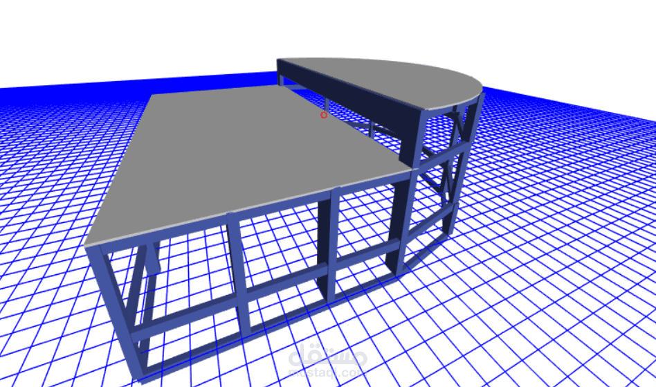 تصميم انشائي لصالة مع مجلس