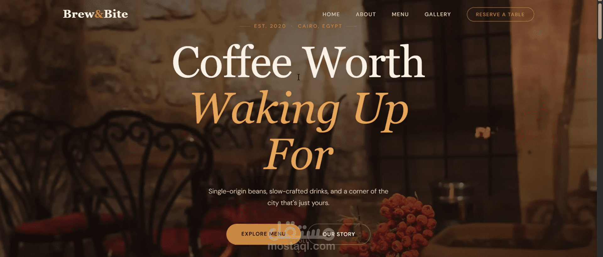 Cafe Brew & Bite Website