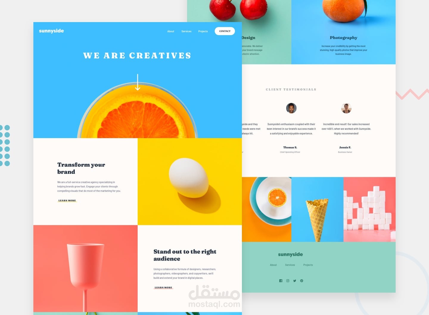 sunnyside agency landing page main