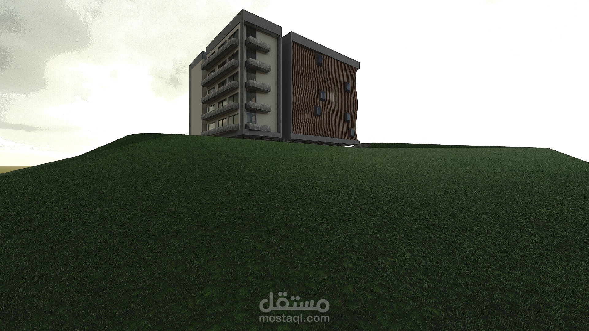 عمارة سكنية تجارية.