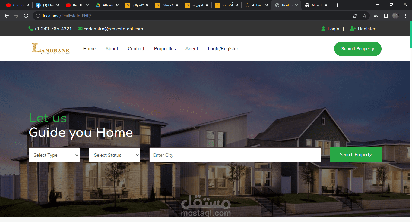 موقع الكتروني للعقارات Real estate
