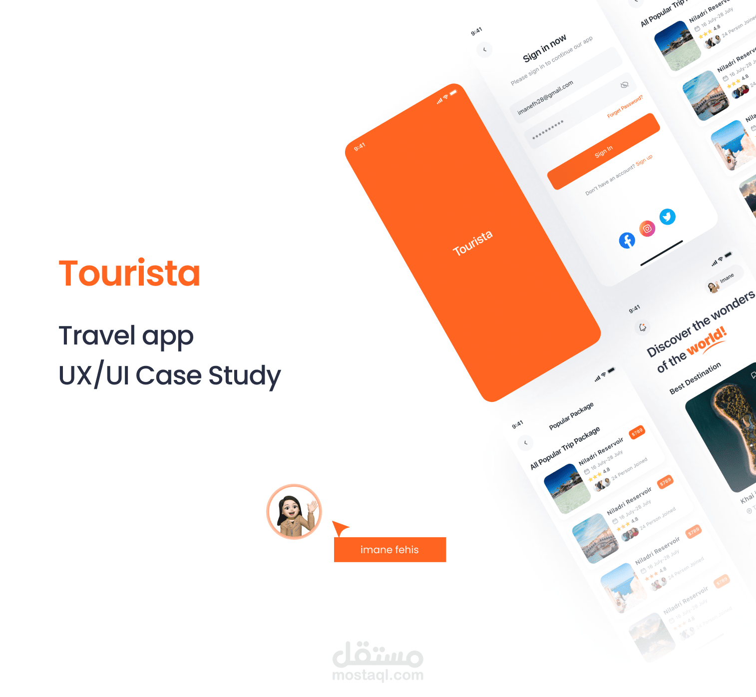 UX/UI Case Study تصميم تطبيق tourista
