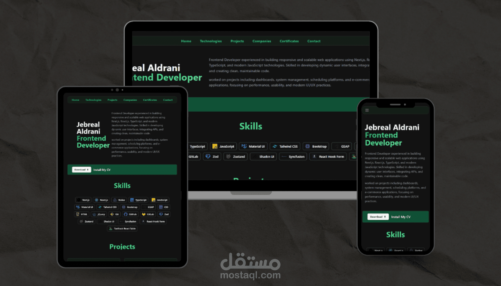 موقع تعريفي Portfolio