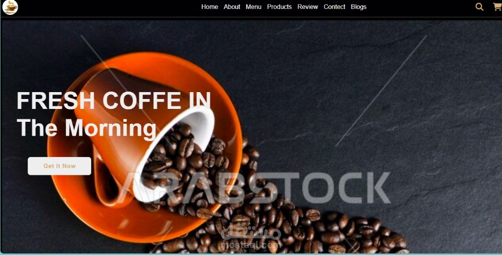 موقع خاص بمتجر لعرض القهوة بأنواعها المختلفة