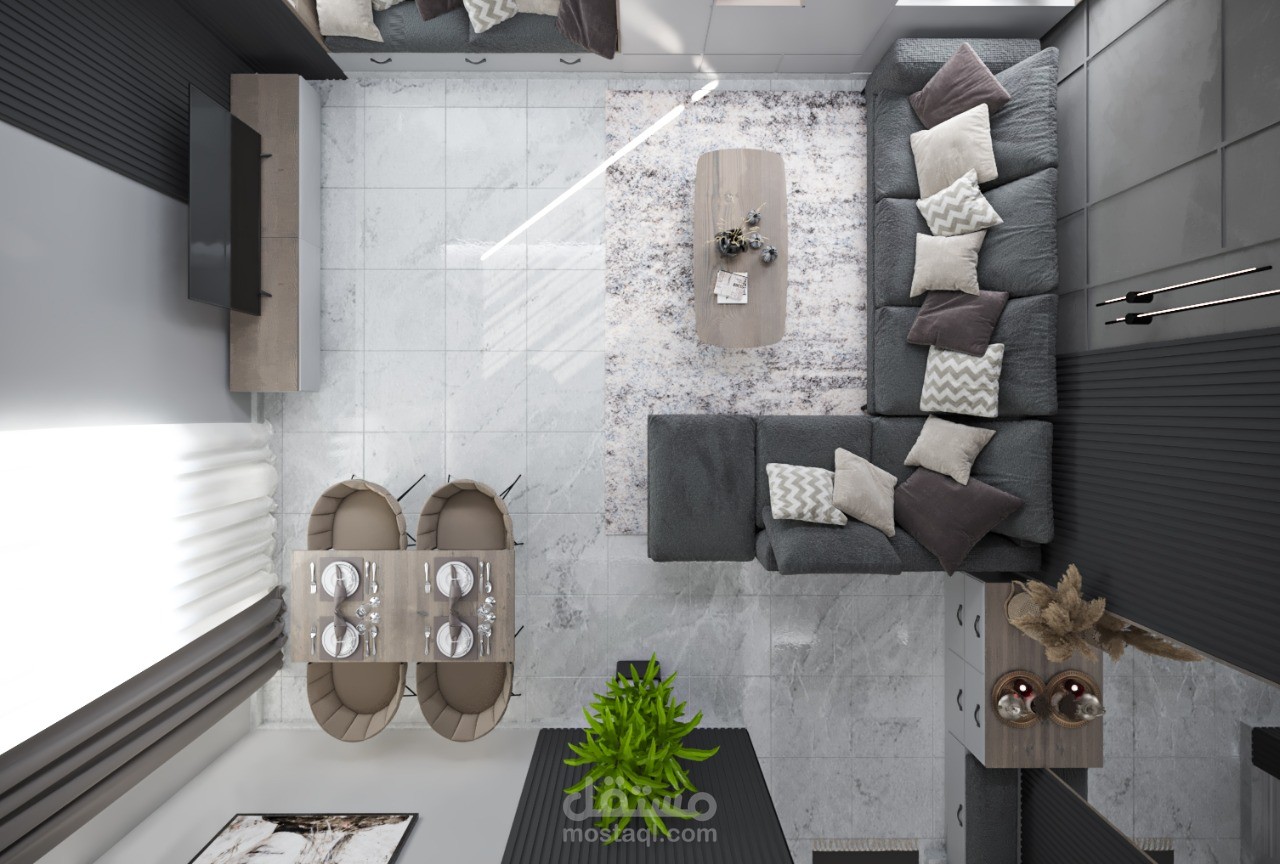 Modern living & dining room
