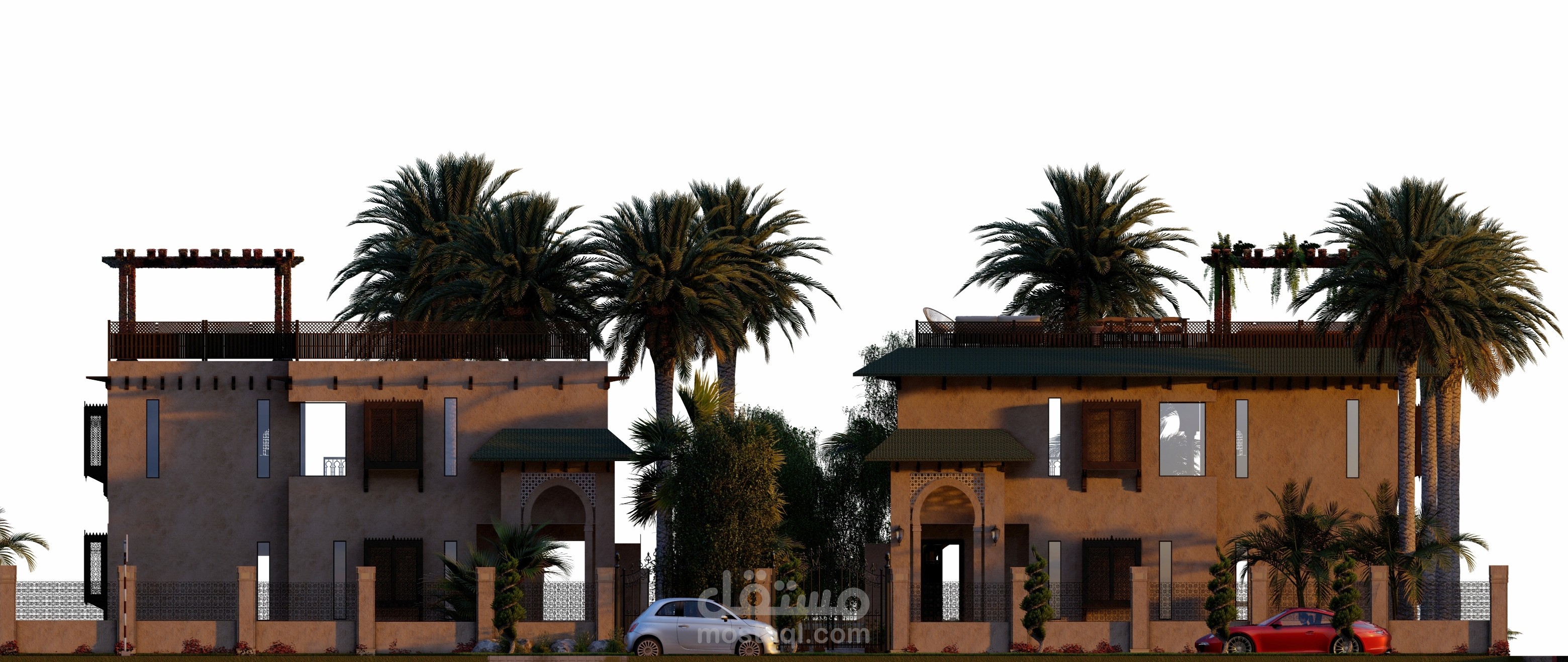 تصميم فيلا على الطراز المغربي