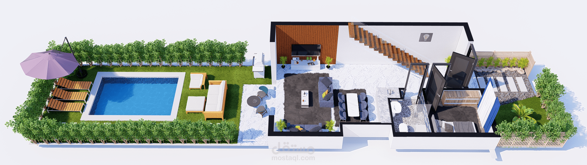 تصميم فيلا من دورين  - العين السخنة - مصر