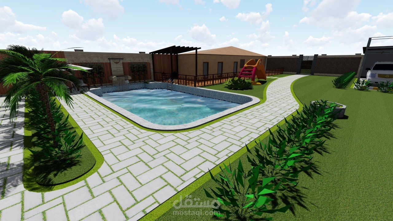 تصميم استراحة خاصة 3D