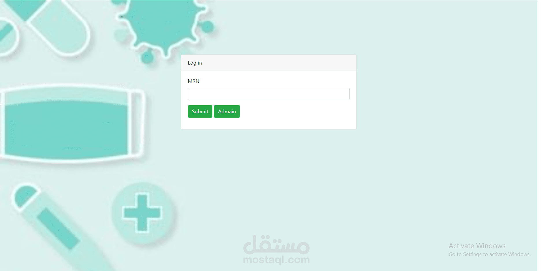 هذا مشروع لادارة جميع الاقسام في المستشفي
