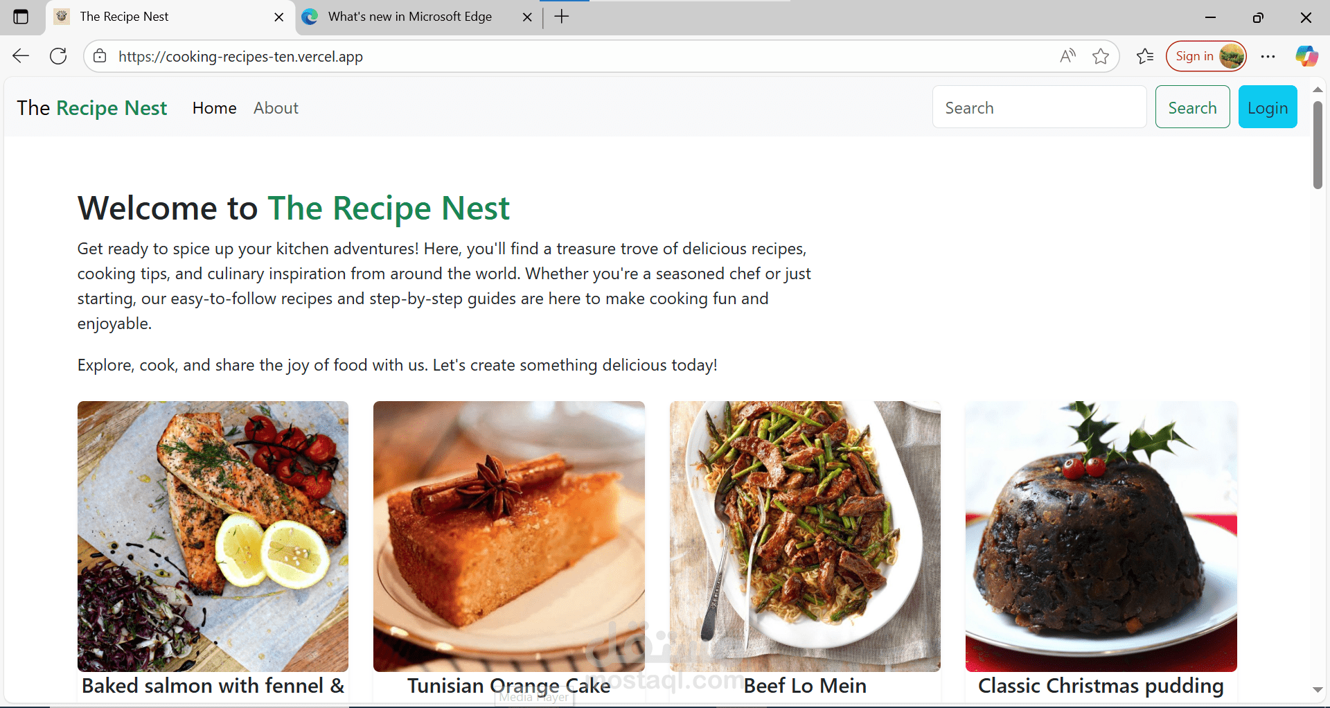 the recipe website