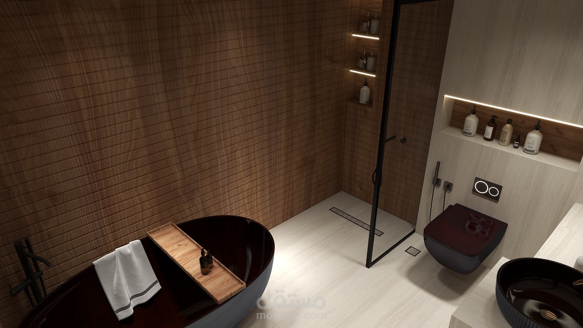 تصميم حمام مودرن
