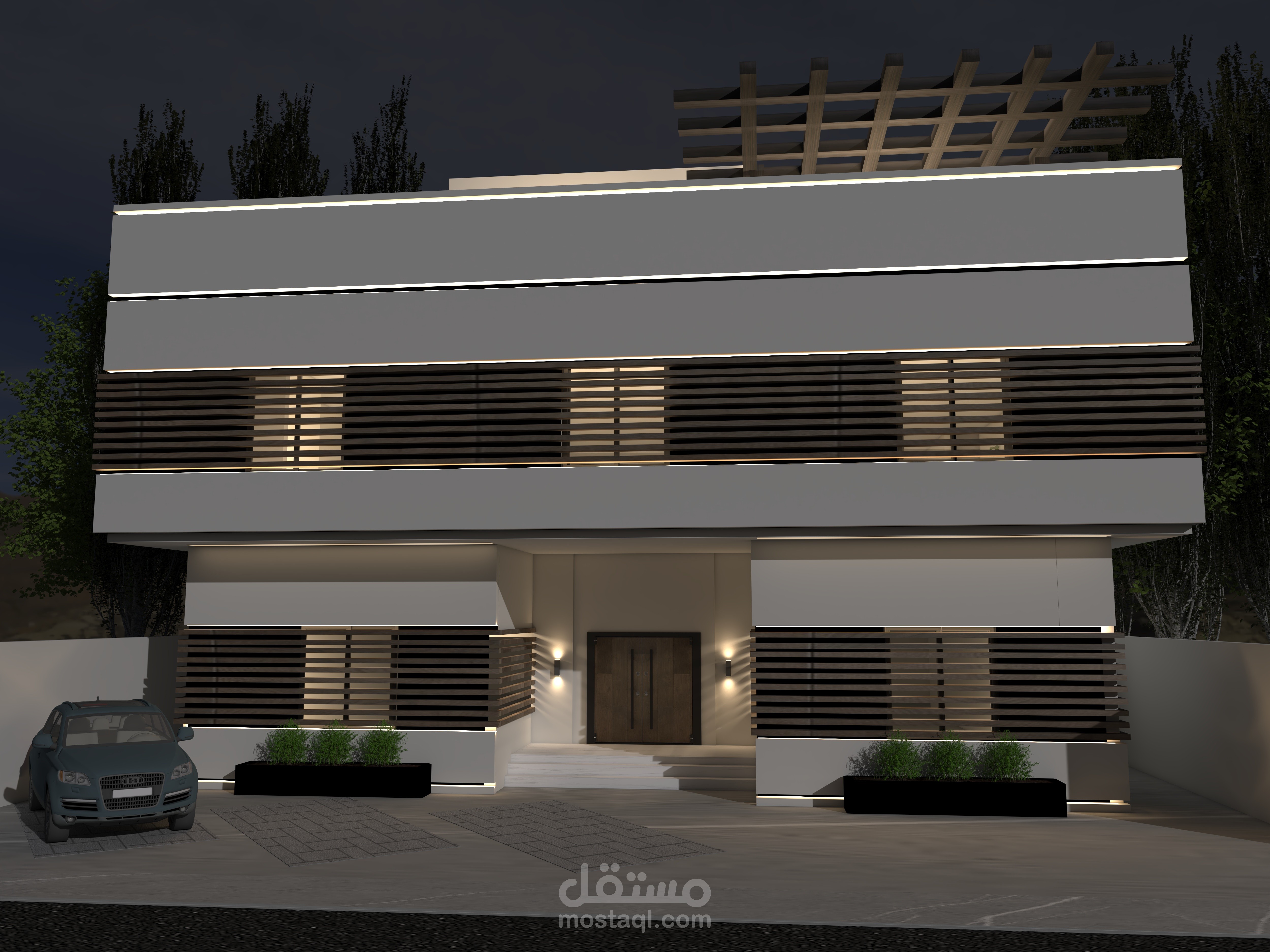 تصميم واجهة ڤيلا سكنية