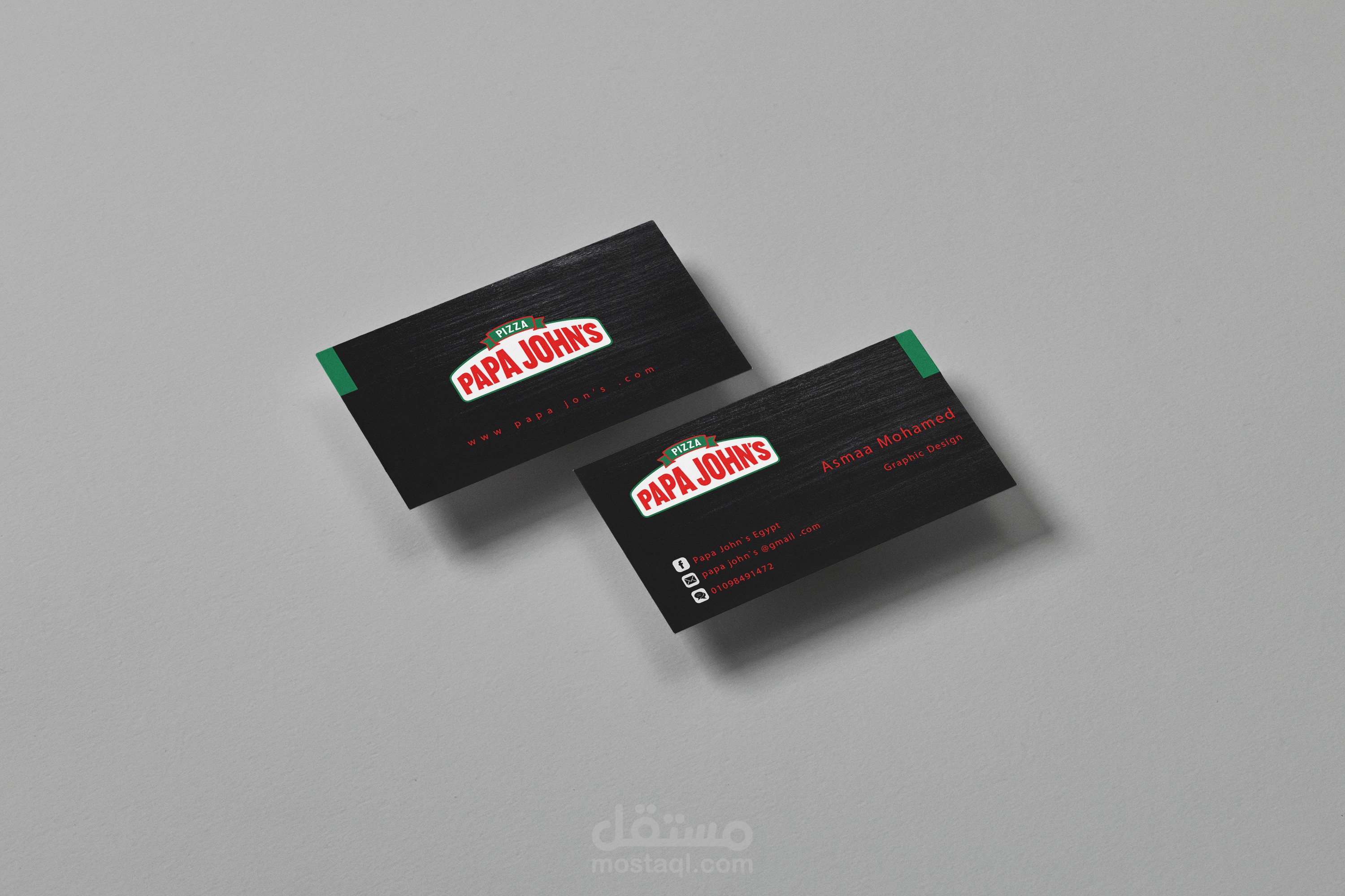 تصاميم لبطاقات عمل مختلفه