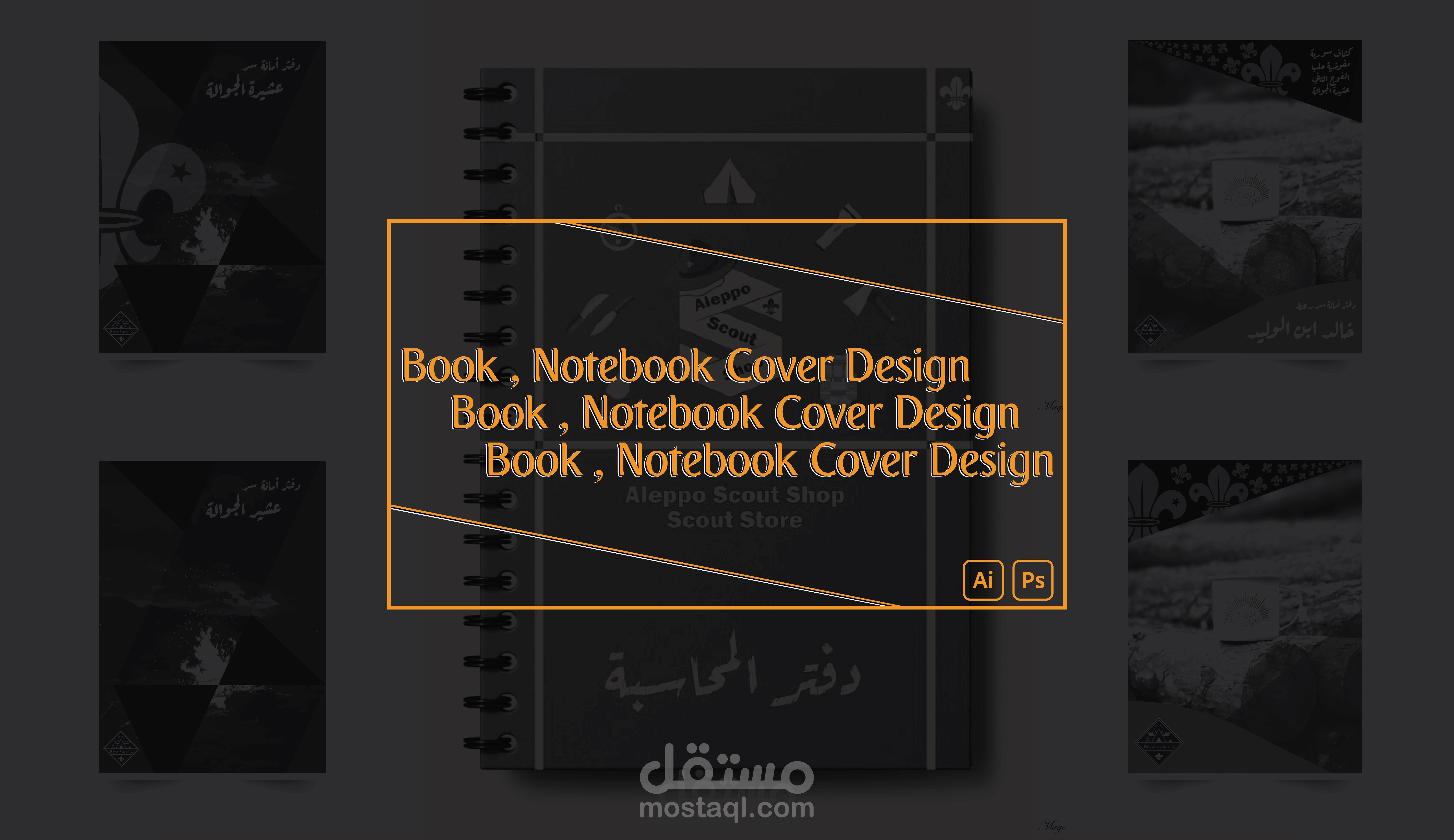 تصميم غلاف كتاب او دفتر