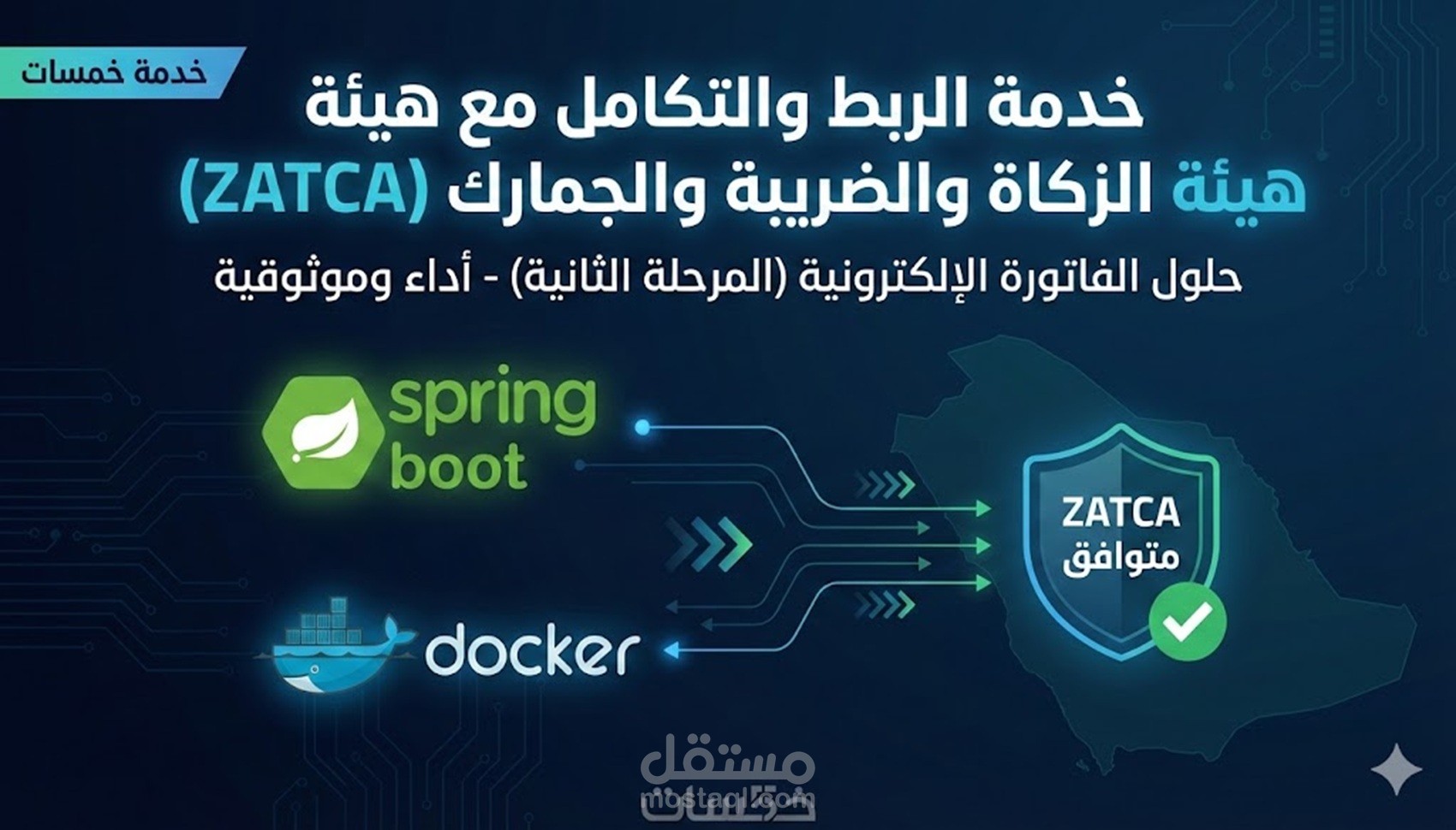 ربط نظامك مع هيئة الزكاة ZATCA (فاتورة 2.0) – Docker + API