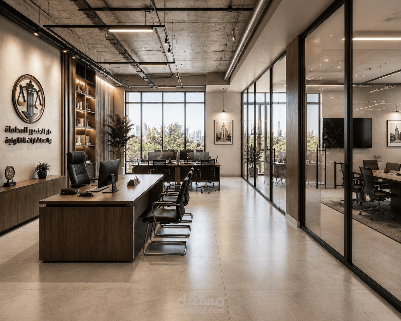 تصميم داخلي لمكتب محاماة | Interior Visualization
