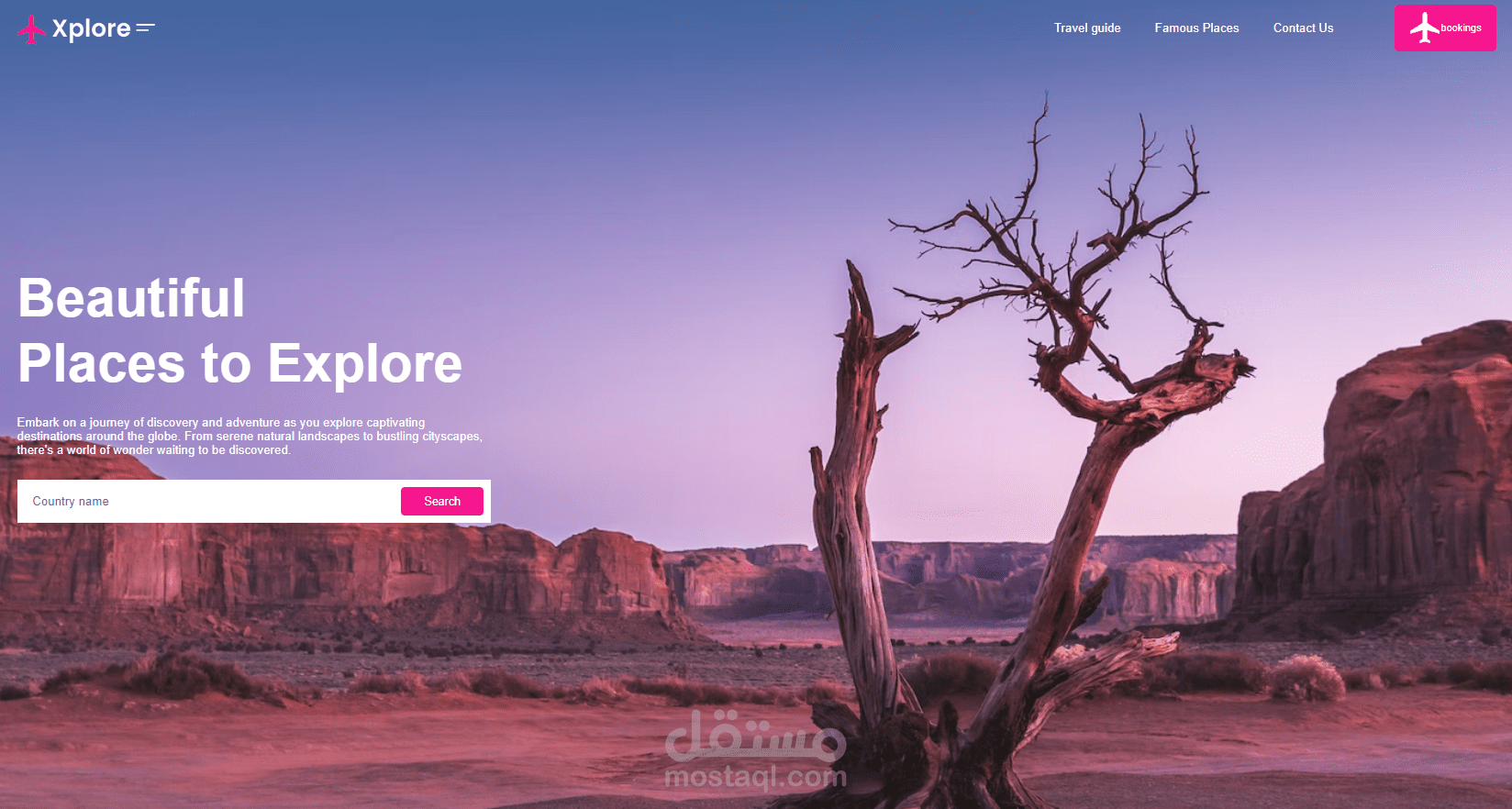 Landing Page/Traveling Website