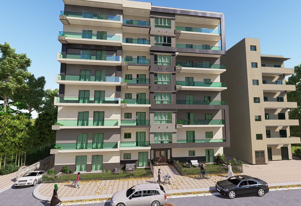 مبنى سكني بالقدس - تصميم للواجهة وعمل النموذج 3 ابعاد ورندر