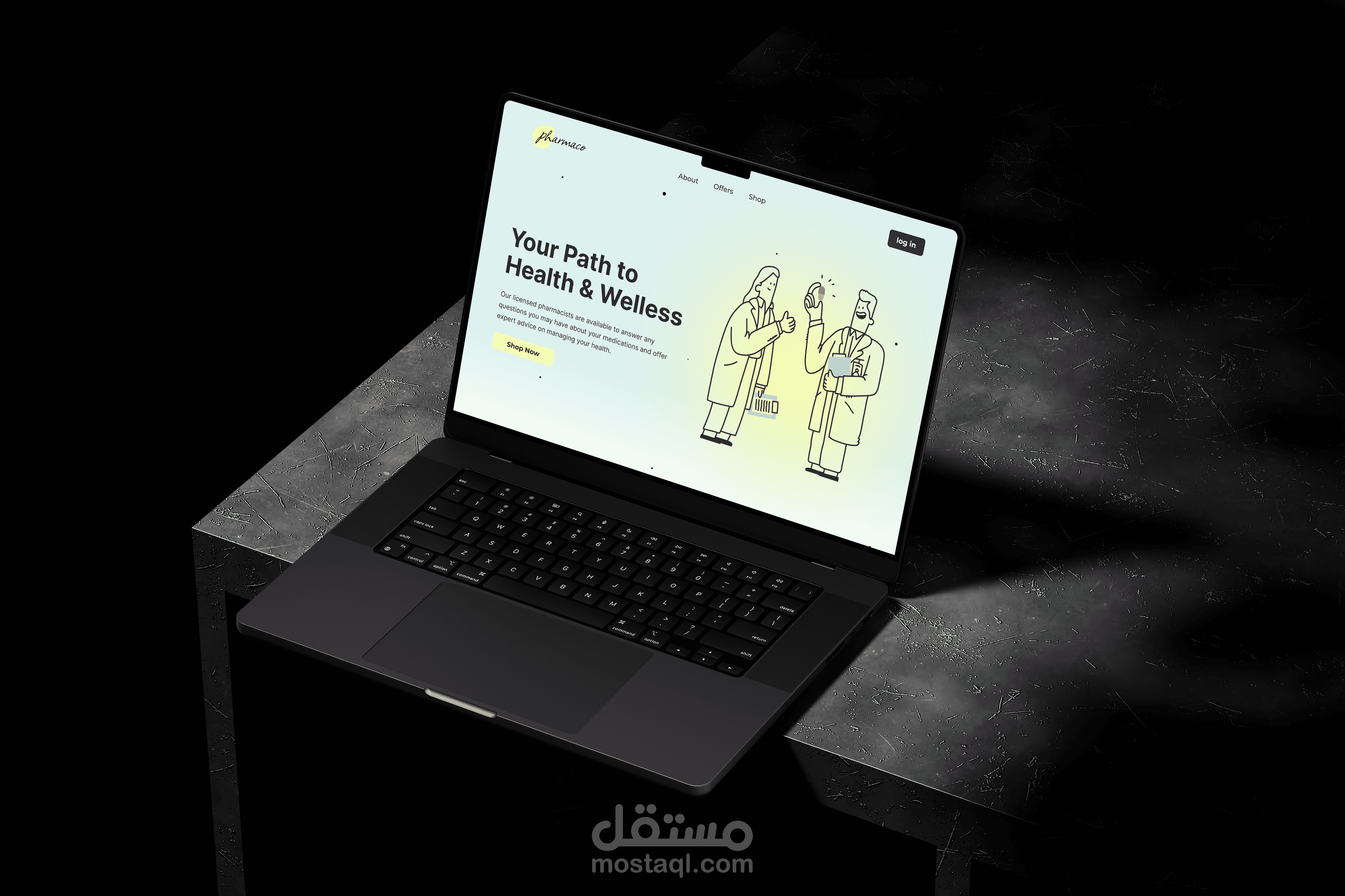 تصميم موقع farmaco للخدمات الصيدلانية