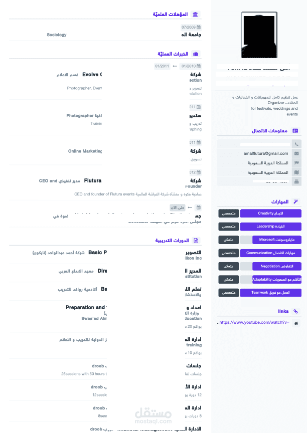 Project No.11408 Professional Resume Arabic