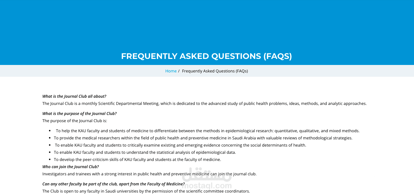 Project No.11274 Frequently Asked Questions FAQS