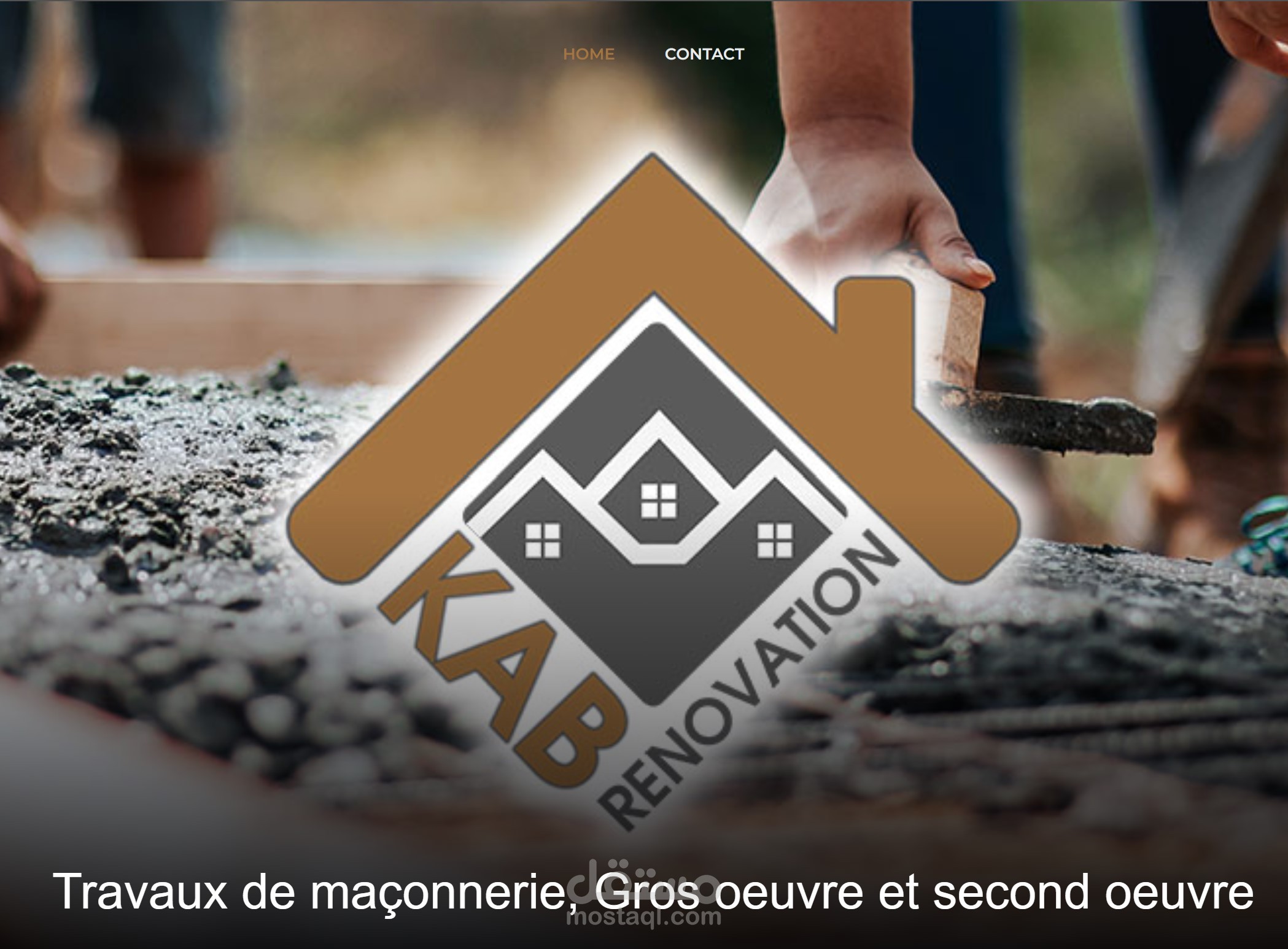 إنشاء وتصميم موقع الشركة kabrenovation.com بإستخدام التقنيات الحديثة