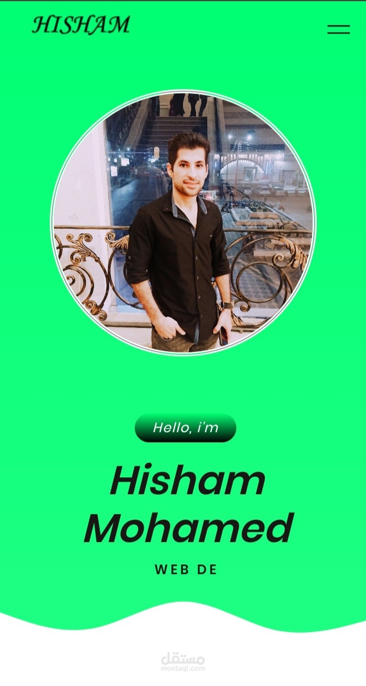 Personal one single page Portfolio web site