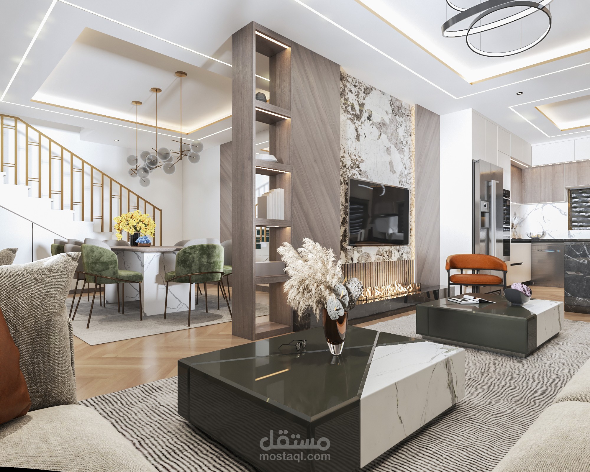 تصميم داخلي لشقة سكنية في (فلسطين)