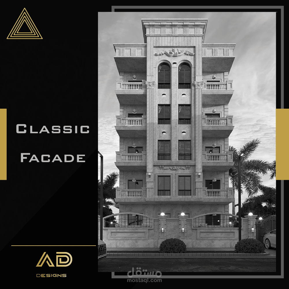 Classic Residential Building Facade