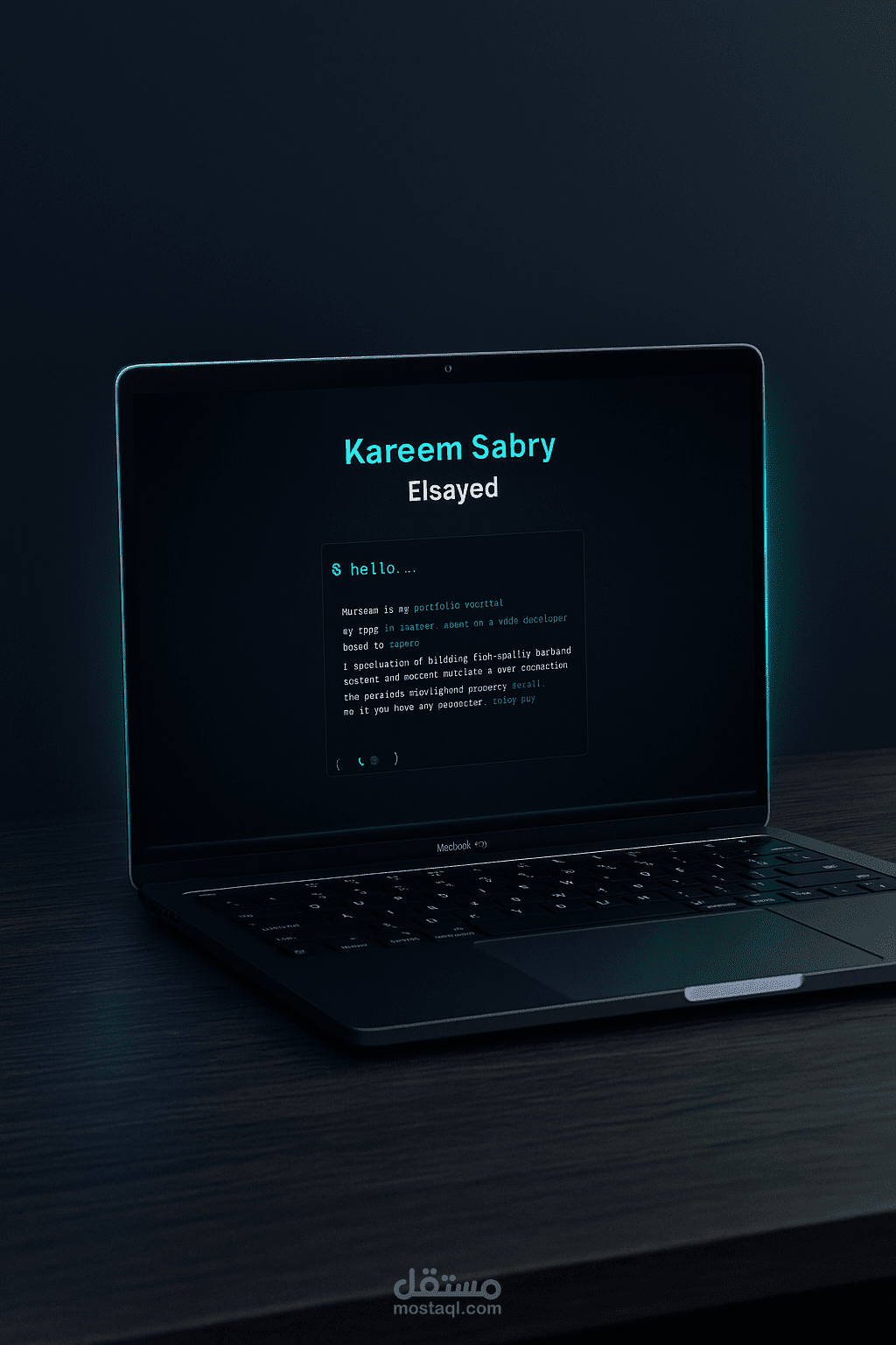 تصميم وتطوير موقع بورتفوليو شخصي حديث