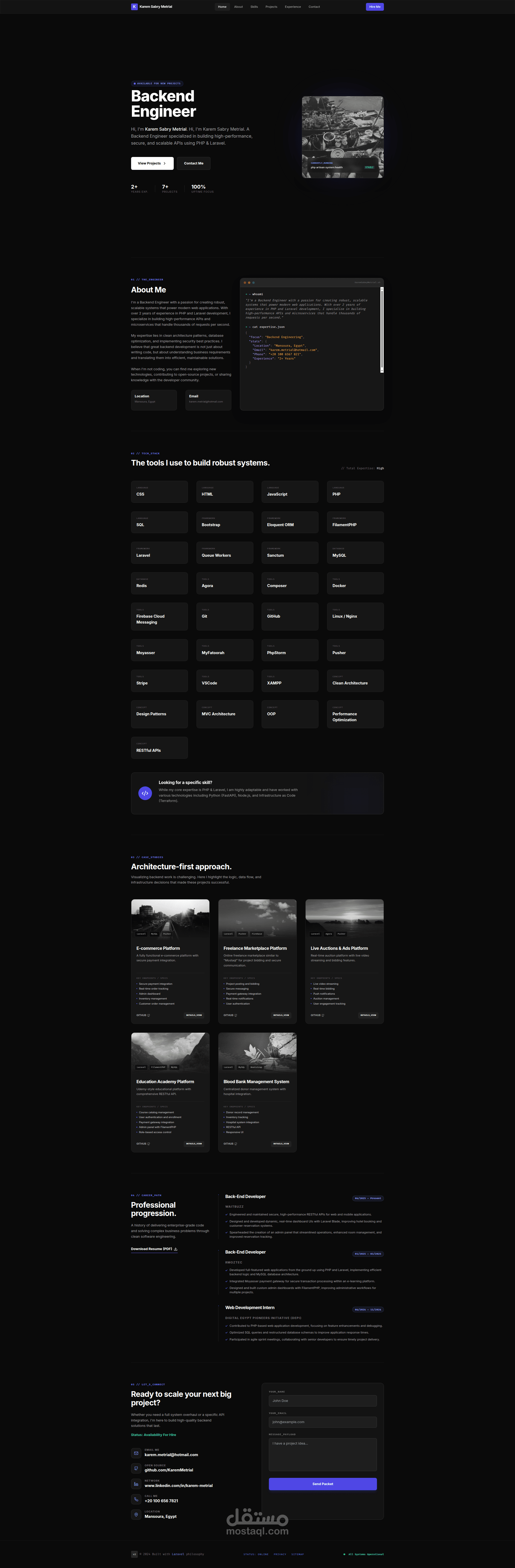 موقع بورتفوليو احترافي