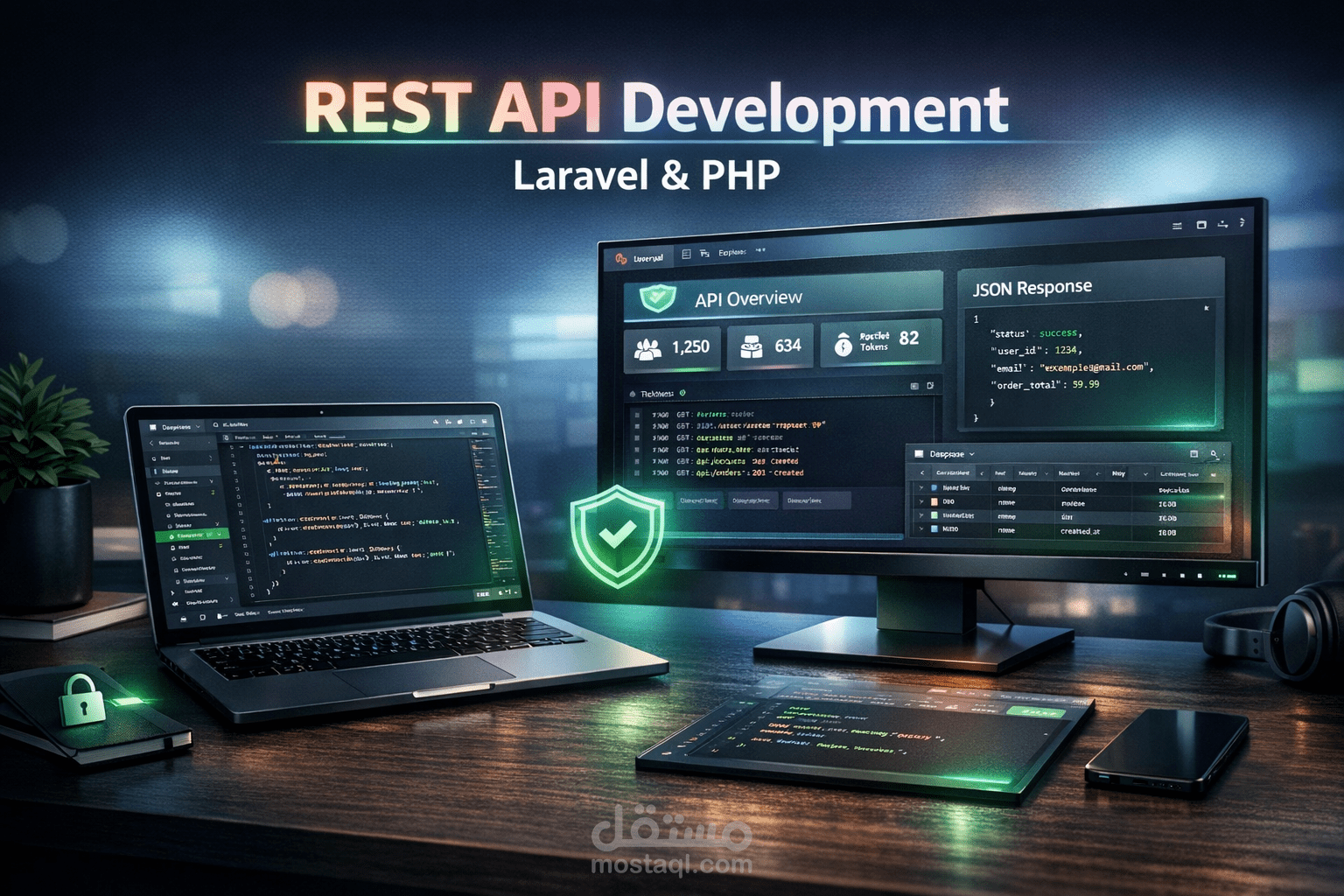 إنشاء REST API متكامل باستخدام Laravel و PHP بسرعة واحترافية