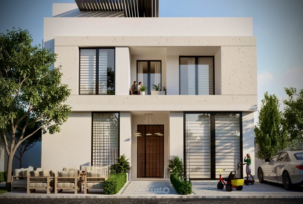 التصميم المعماري والمحاكاة البصرية لفيلا سكنية على الطراز المودرن الحديث في السعودية