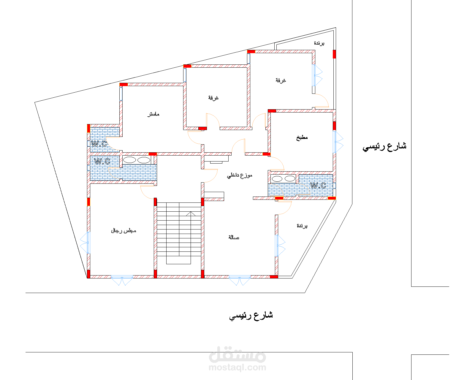 تصميم مخطط معماري وكفاءة استغلال المساحات