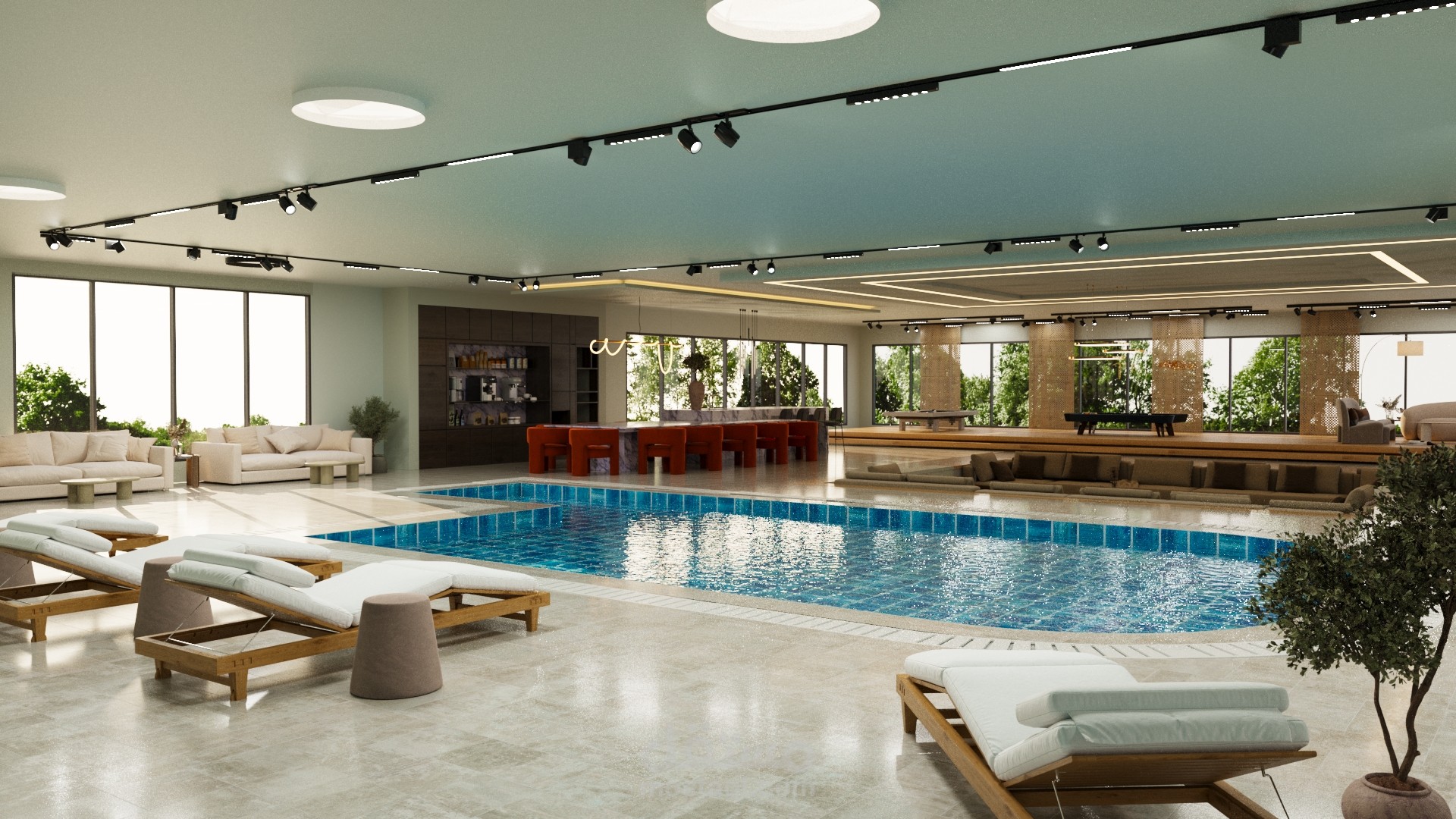 اعادة بناء ومحاكاة Villa M / Studio Shizen في الامارات