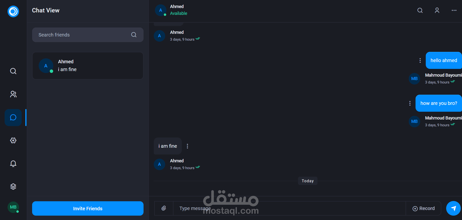 Real time chat system
