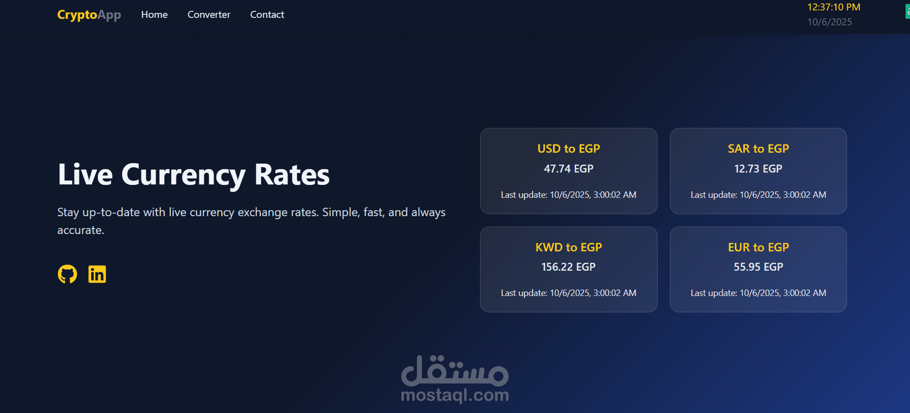 Currency Market & Converter Website