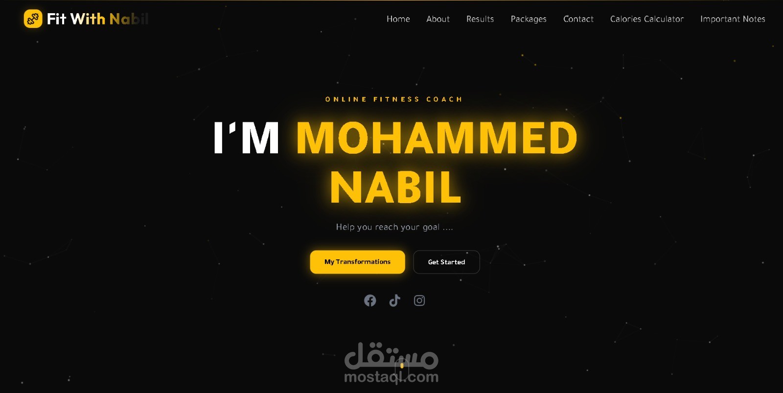 موقع لمدرب لياقه بدنيه   ||   Gym-app
