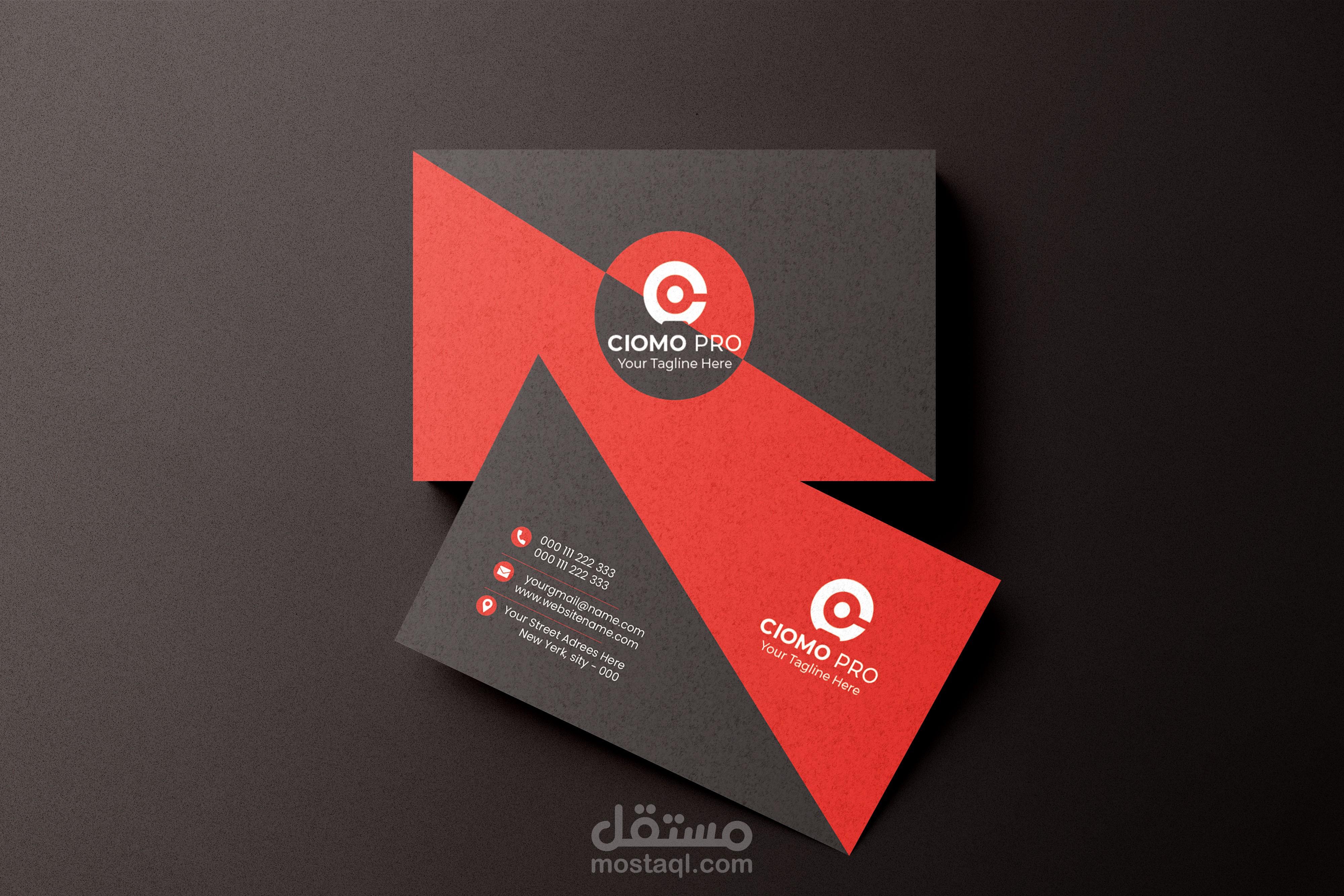 تصميم كرت لمكتب business card