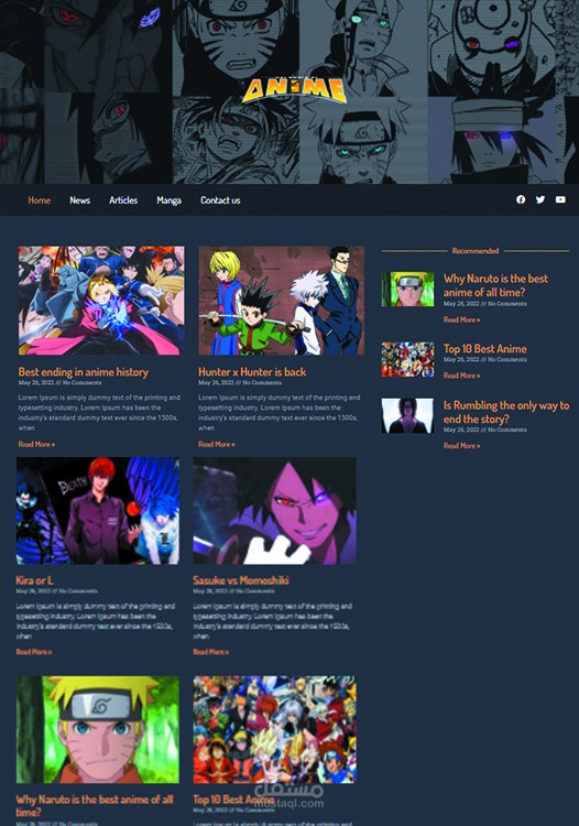 تصميم موقع اخبار الانمي على ووردبريس باستخدام اضافة المنتور